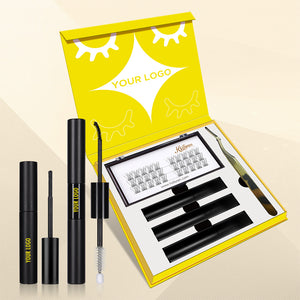 Hollyren Individual Eyelash Clusters Wimpern Private Label Individu Faux Mink Eyelash Ribbon Lash Set Eyelash Extension Cluster